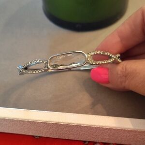 Elegant Silver & light Blue Bracelet with Crystal Accent